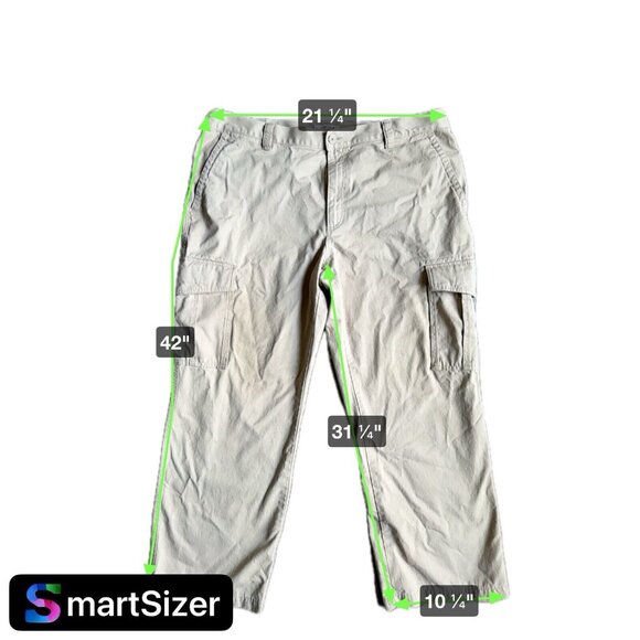 2/$18 SALE!‎ Old Navy Cargo Pants Mens 42x32 Tan Khaki Loose Utility Grunge - Picture 2 of 9